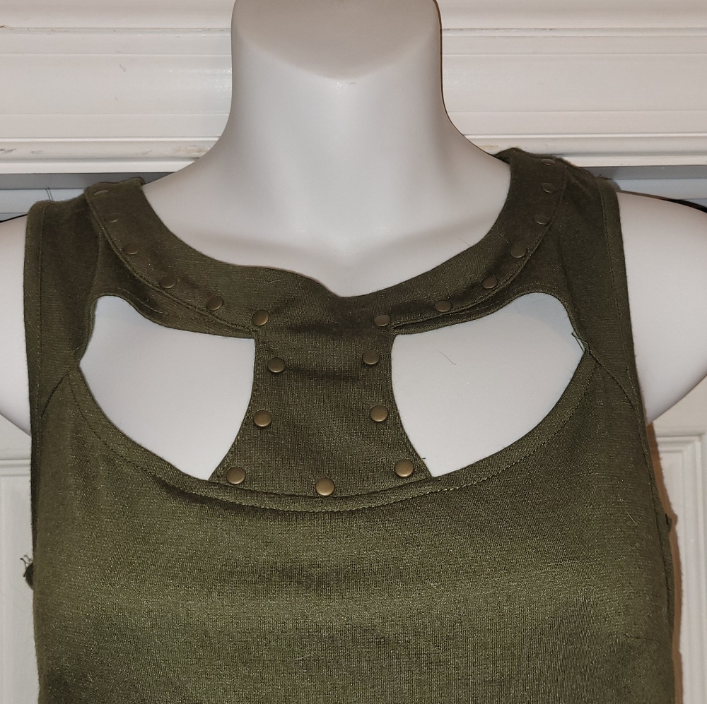 Olive green bodycon dress